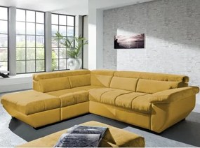 Rohová sedacia súprava Speedway, žltá látka, ľavý roh%