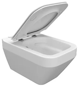 Cersanit Crea WC misa závesná hranatá so sedátkom CleanOn, biela, S701-213