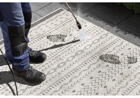 Sivo-krémový vonkajší koberec NORTHRUGS Kuba, 250 x 80 cm