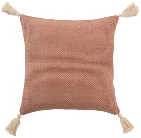 Staro-ružový bavlnený vankúš so strapcami Crocheted - 45 * 45 cm