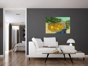 Obraz - Vincent van Gogh, Still Life of  Oranges and Lemons with  Blue Gloves, reprodukcia (90x60 cm)