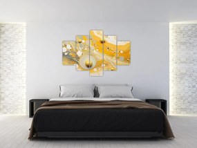 Obraz - Abstraktné pozadia so zlatým dekorom (150x105 cm)