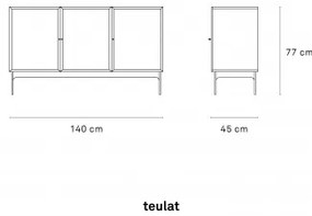 TEULAT BLUR 3D komoda Prírodná