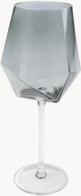 Ručne vyrobené poháre na víno Diamond, 4 ks