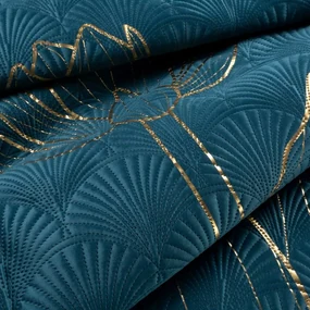 Dekorstudio Luxusný prehoz na posteľ v tyrkysovej farbe Lotos2 Rozmer prehozu (šírka x dĺžka): 220x240cm