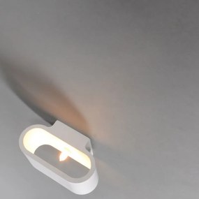 Moderná nástenná lampa biela plochá - Gipsy Arles