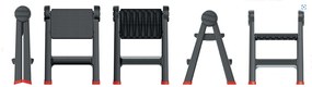 Schůdky Tritan Ladder černo-červené