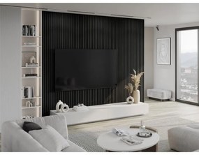 Mexen Lam-F, akustické stenové lamely 275 × 30 cm, plstený podklad 8 mm, technická dyha, dub čierny striebristý, S105-275307-3015-025