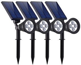 Bezdoteku LEDSolar 4 solárne vonkajšie svetlo svietidlo do zeme 4 ks, 4 LED, bezdrôtové, iPRO, 1W, studená            farba