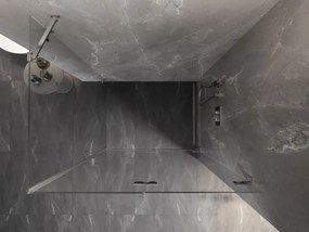 Mexen Lunar-F, 1-krídlový sprchový kút so skladacími dverami, pravý, 80 x 70 cm, 8mm číre sklo, chrómový profil, 836-080-070-01-00-P