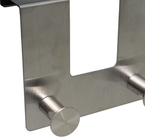 Kovový vešiak na dvere v matne striebornej farbe 13 cm – Casa Selección