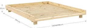 Dvojlôžková posteľ z borovicového dreva s roštom v prírodnej farbe 160x200 cm Social Bed – Karup Design