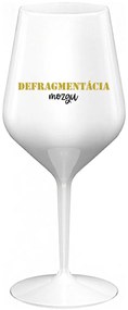 DEFRAGMENTÁCIA MOZGU - biely nerozbitný pohár na víno 470 ml