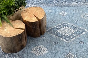 Koberec ANTIGUA 518 76 KB500 OSTA - Rozeta / rám, sivý / modrý