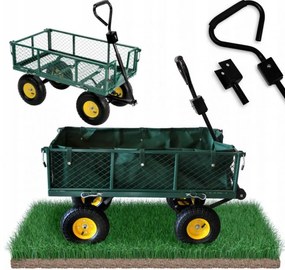 Záhradný vozík 2v1 v zelenej farbe