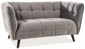 Dvoumístná pohovka Castello 145 cm šedá