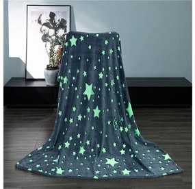 Verk Svietiaca deka Soft Dreams Stars, 150 x 180 cm šedá