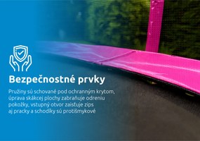 Marimex | Trampolína Marimex Standard 244 cm ružová + ochranná sieť + rebrík ZADARMO | 19000110