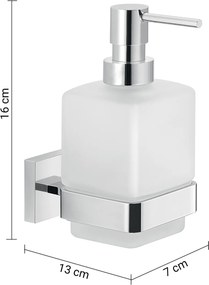 Gedy Gedy, ELBA dávkovač mydla, mliečne sklo, chróm, A08113