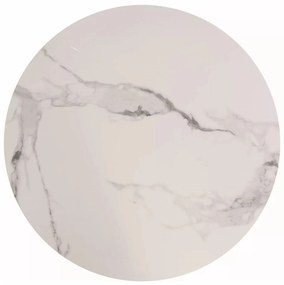 Kulatý jídelní stůl Espero 90 cm bílý/zlatý