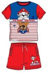 Sun City - Chlapčenský / detský bavlnený letný set Tlapková patrola / Paw Patrol - červený 3 roky