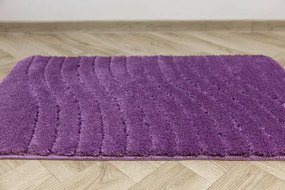 Kúpeľňový koberček Sara fialový, vlny