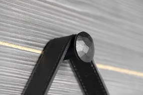 Sapho Sapho, ORBITER guľaté zrkadlo s LED osvetlením, kožený popruh, ø 60cm, čierna mat, ORL060