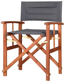 InternetovaZahrada - Režisérska drevená stolička - antracit