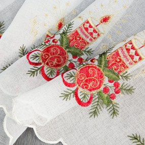 KRÁTKA ZÁCLONA NA PÚTKACH XMAS17 145X40 CM VZOROVANÁ