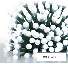 LED vianočný reťaz 200xLED/8 funkcií 20m IP44 studená biela