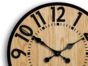 Dřevěné nástěnné hodiny Berlin 49 cm černé/hnědé