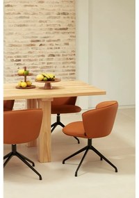 Oranžové čalúnené jedálenské kreslá v súprave 2 ks Add – Teulat