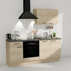 Kuchynská linka Naturel 195x60x91 cmdub San Remo prava