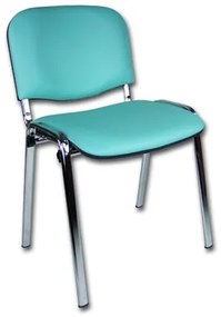 Konferenčná stolička ISO eko-koža CHROM Zelenkavá D7 EKO