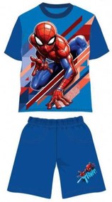 SpinMaster - Chlapčenský bavlnený letný set Spiderman Marvel - modrý 110