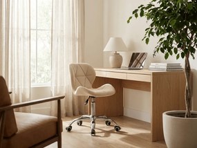 Krémové kancelárske kreslo AVOLA VELVET