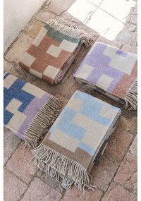 Ružovo-hnedá deka s prímesou vlny 130x190 cm Maze - Mette Ditmer Denmark