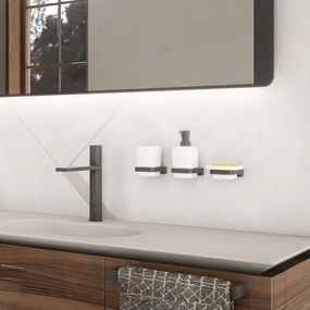 NIMCO MAC set-31K-T-90 -Dávkovač mydla, stojan na kefky a nástenný háčik MAYA