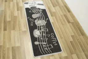 Protišmykový kuchynský koberec/ behúň Flex 951/80 Káva grafitový