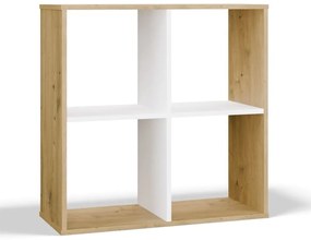 Regál Malax 2x2 74 cm dub Artisan/bílý