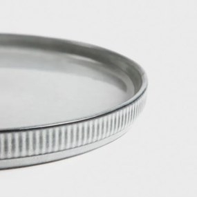 Dezertný tanier SANOS rebrovaný /sivý 707247