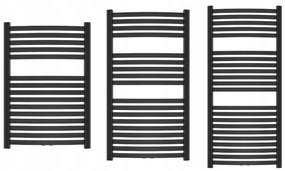 Invena Invena, kúpeľňový rebríkový radiátor 540x800 mm 404W, čierna matná, UG-03-080-A
