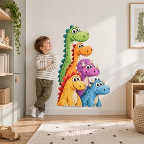 PIPPER. Farební dinosauri – textilná nálepka na stenu