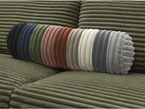 Zelená menčestrová pohovka na každodenné spanie/rozkladacia 220 cm Hugo – Bobochic Paris