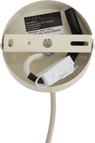 Retro závesná lampa béžová s kovovým tienidlom - Ophelia