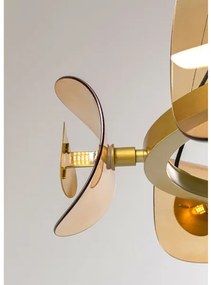 Mariposa Brass visiaca lampa zlatá Ø81 cm