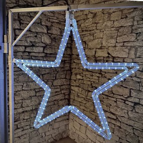 DECOLED LED světelná hvězda, sada na VO, 74 cm, ledově bílá