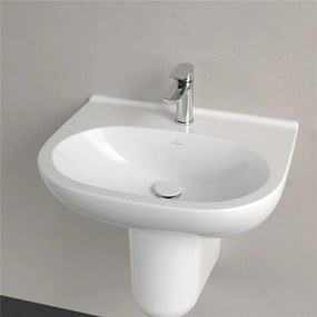 VILLEROY &amp; BOCH O.novo závesné umývadlo s otvorom, bez prepadu, 600 x 490 mm, biela alpská, 51606101