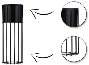 Kovový kvetináč LOFT 55x20 cm čierna