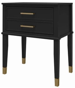Čierny nočný stolík Westerleigh – CosmoLiving by Cosmopolitan